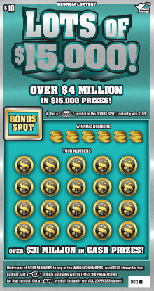 LOTS OF $15,000! ticket