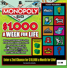 MONOPOLY $1,000 A WEEK FOR LI ticket