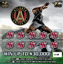 ATLANTA UNITED FC Georgia scratch-off ticket