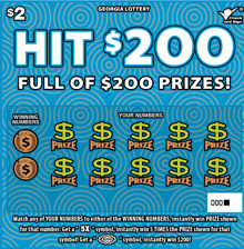 HIT $200 Georgia scratch-off ticket