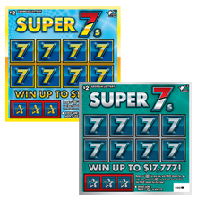 SUPER 7s Georgia scratch-off ticket