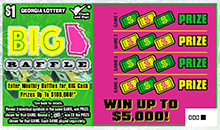 $1 BIG GEORGIA RAFFLE Georgia scratch-off ticket