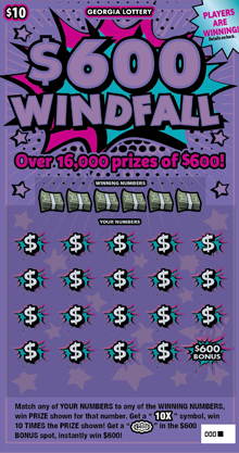 $600 WINDFALL ticket