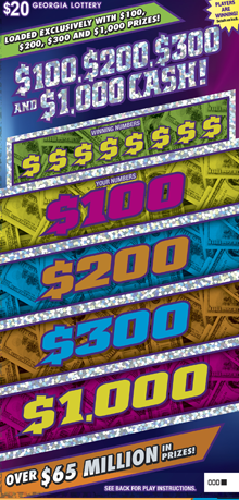 $100, $200, $300 and $1,000 C ticket