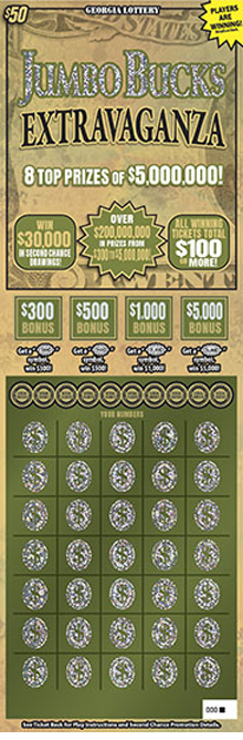 JUMBO BUCKS EXTRAVAGANZA ticket