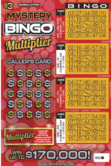 MYSTERY BINGO Multiplier ticket