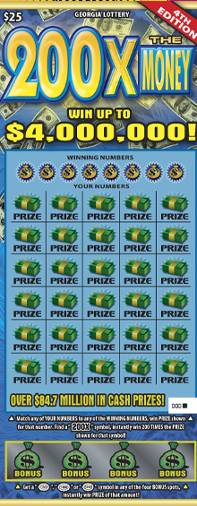 200X THE MONEY ticket